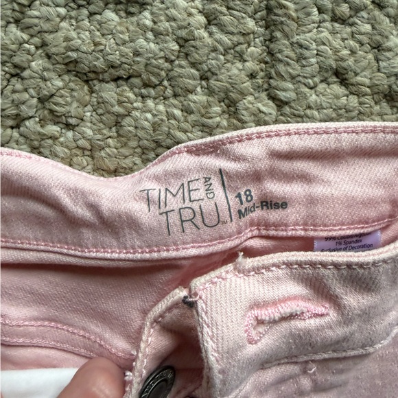 Time and Tru Light Pink Mid-Rise Jeans - Picture 3 of 4